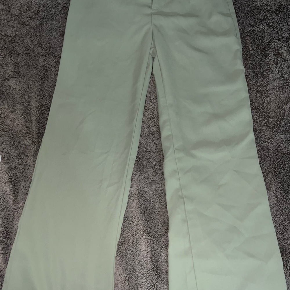 SHEIN Mint Green Wide Leg Pants